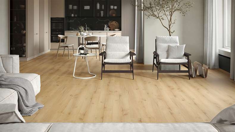 planeo Rigid Klick Vinyl - GRANDline Sunlit Oak | Trittschalldämmung integr. (NF-Gl-553-N)