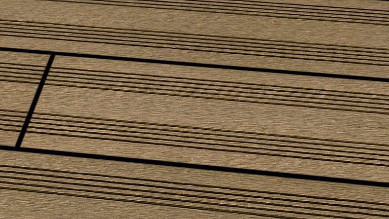 Planeo SolidWood WPC Terrassendiele - Erdbraun 3,6m französisch/struktur 3D