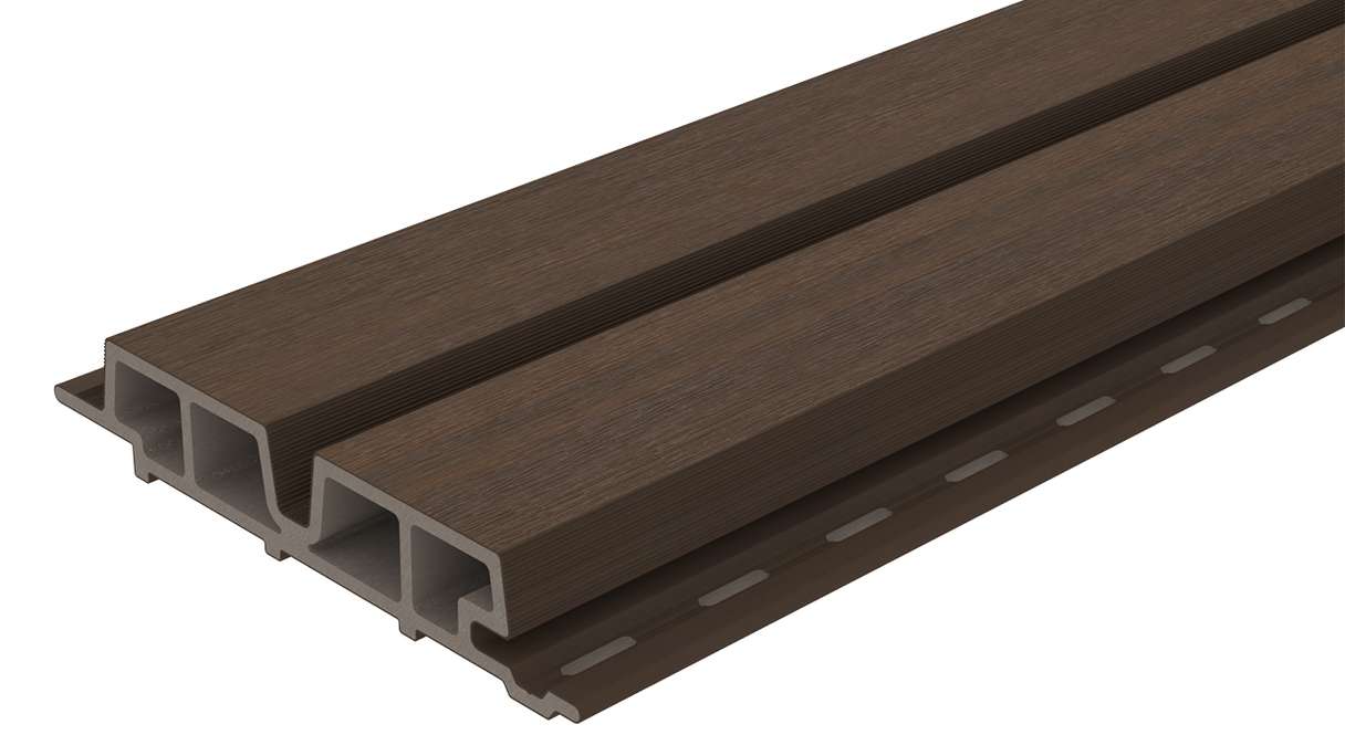 planeo LINEA Wide - WPC CoEx Fassadenverkleidung Ipe Braun 2900 x 181 mm