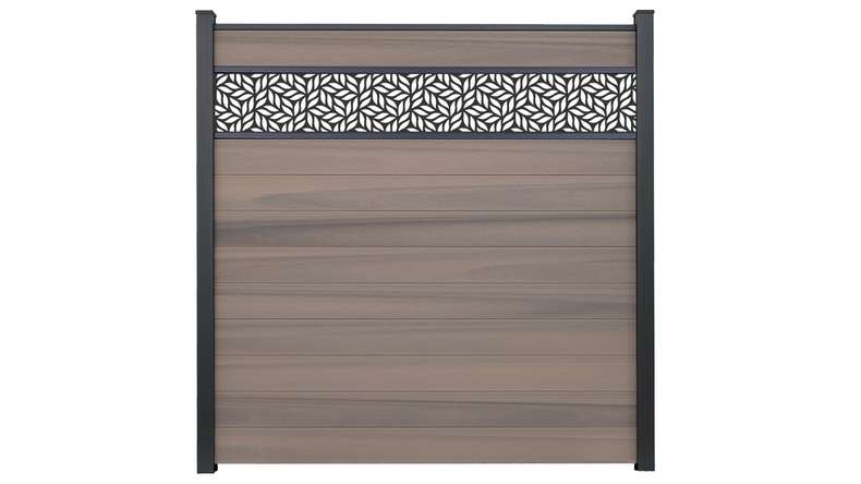 planeo Gardence Strong - BPC-Steckzaun Leafs Bi-Color co-ex 180 x 180 cm