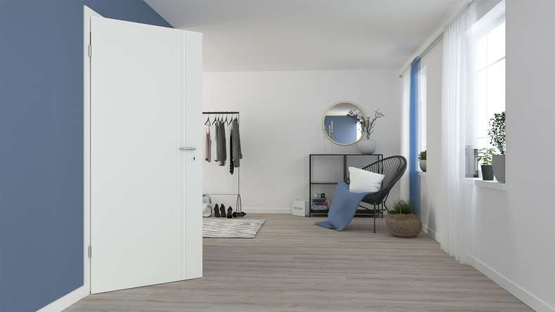 planeo Design-Innentür VELA Kado 7O Weißlack 9010 Eckkante | lackiert - 2110 x 610|735|860|985 mm