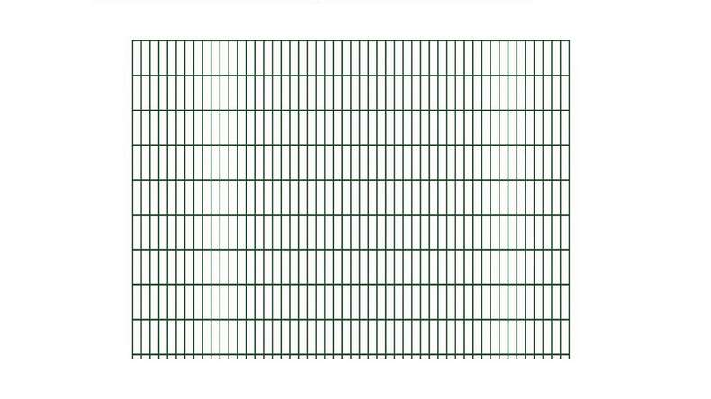 Doppelstabmattenzaun leicht 6/5/6 RAL 6005 Moosgrün - 1830 x 2510 mm
