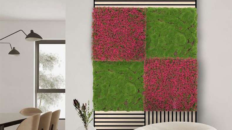 planeo Akustikpaneel - MixWall Moss Mood Forest Green Bulk 52 x 52 cm | Kunst-Moos (PLMW-20211C)