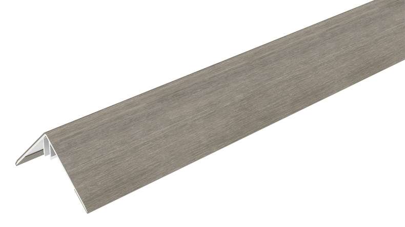 planeo LINEA - Alu CoEx Außeneckprofil Hellgrau 3000 x 66 x 66 mm
