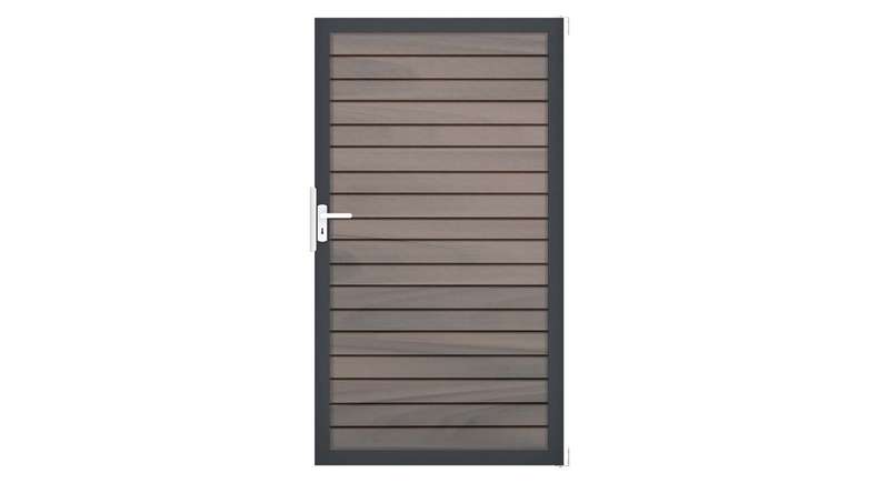 planeo Gardence Trendy - BPC-Rhombus Universaltor - Bi-color co-extrudiert mit Anthrazit-Alurahmen 100 x 180 4 cm