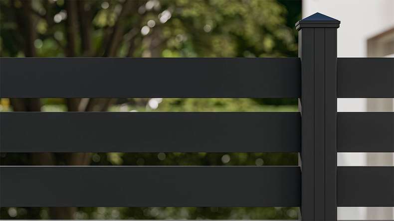 planeo Gardence Metallic Edge - Alu-Gartenzaun Quadratisch Anthrazit | DB703