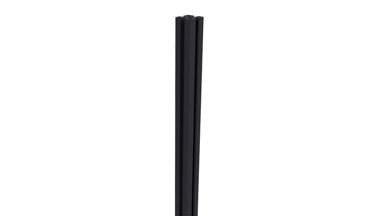 planeo Aluminium Pfosten zum Einbetonieren - Schwarz 8 x 8 x 150 cm inkl. Pfostenkappe