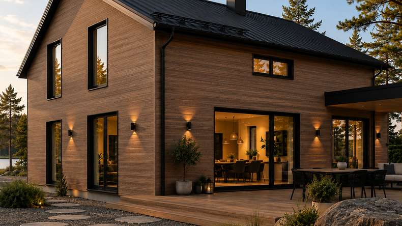 planeo NOVA - WPC CoEx Classic Fassadenpaneel Teak 2.90 m