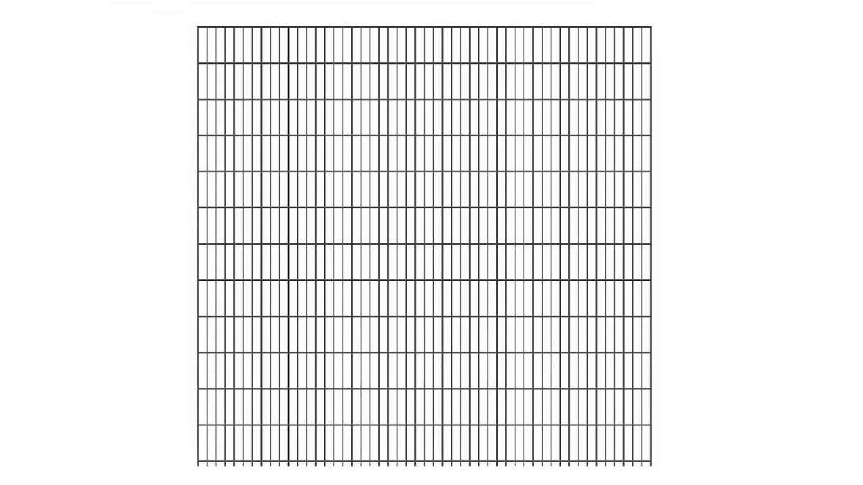 Doppelstabmattenzaun schwer 8/6/8 RAL 7016 Anthrazit - 2430 x 2510 mm