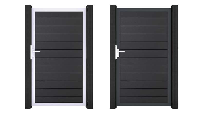 planeo Gardence Strong - BPC-Universaltor Anthrazitgrau mit Alurahmen 100 x 180 cm