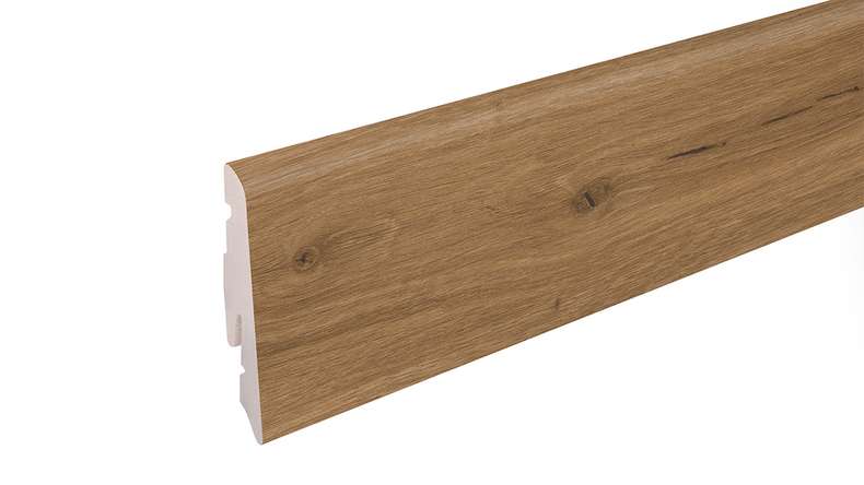 planeo Sockelleiste SolutionX 2in1 - 2400 x 14 x 58 mm Eiche Natur Rustikal (SL0092)