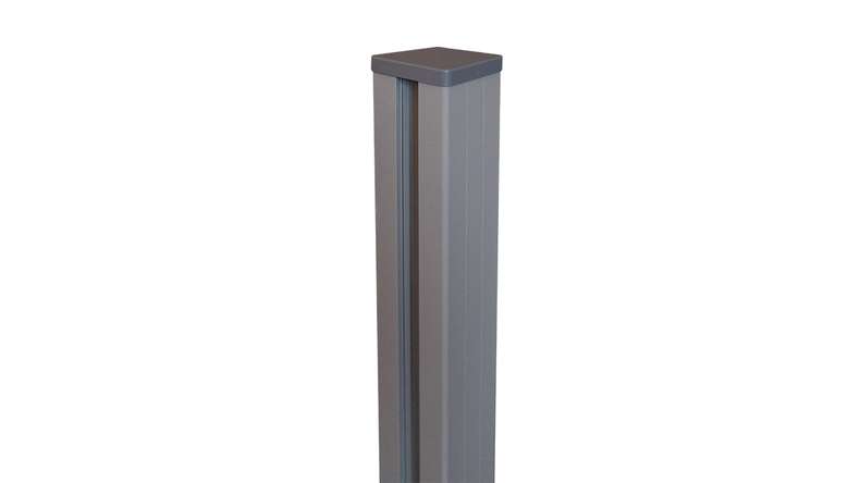 planeo Gardence Metallic - Alupfosten Silbergrau