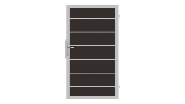 planeo Gardence Deluxe - BPC-Universaltor Anthrazitgrau mit Alurahmen Silber