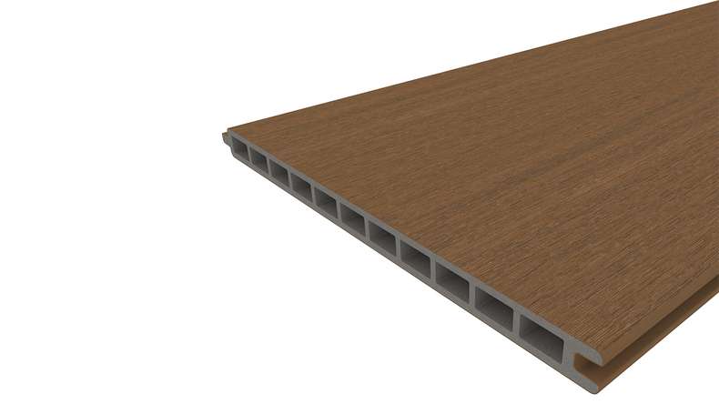 planeo INFINITY XL-Board - WPC CoEx Steckzaun Burma Teak 176 x 183 cm