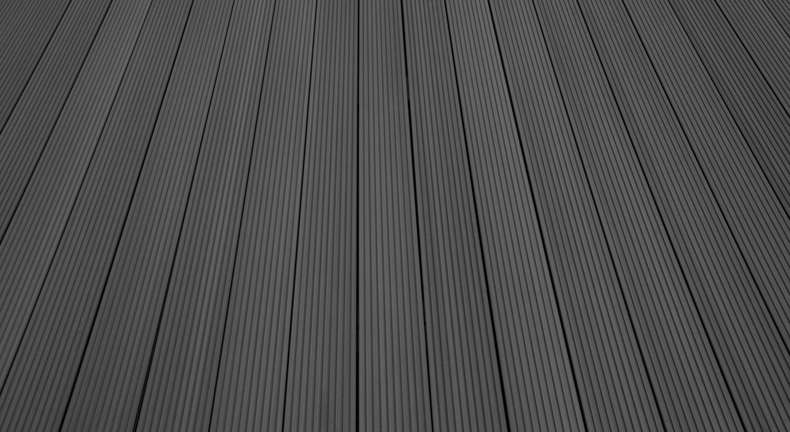 Komplett-Set TitanWood 3m Massivdiele Rillenstruktur dunkelgrau 39.6m² inkl. Alu-UK