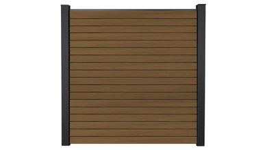 planeo Gardence Trendy - BPC-Rhombus-Steckzaun - Teak co-extrudiert 180 x 180 cm