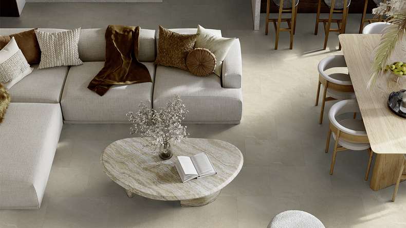 Gerflor Klick Vinyl - Senso Premium Rigid Acoustic Sandy stone | Trittschalldämmung integr. (39481611)