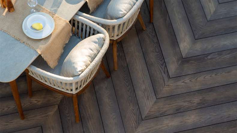 planeo Authoria PureBoard Terrassendiele Massiv - Antik Brown Oak 3.6m strukturiert