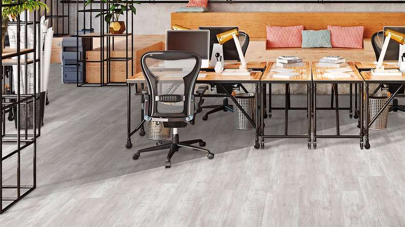 planeo Rigid Klick Vinyl - FlexCore 30 Gletscher Oak White | Trittschalldämmung integr. (plfc-5167FS30)