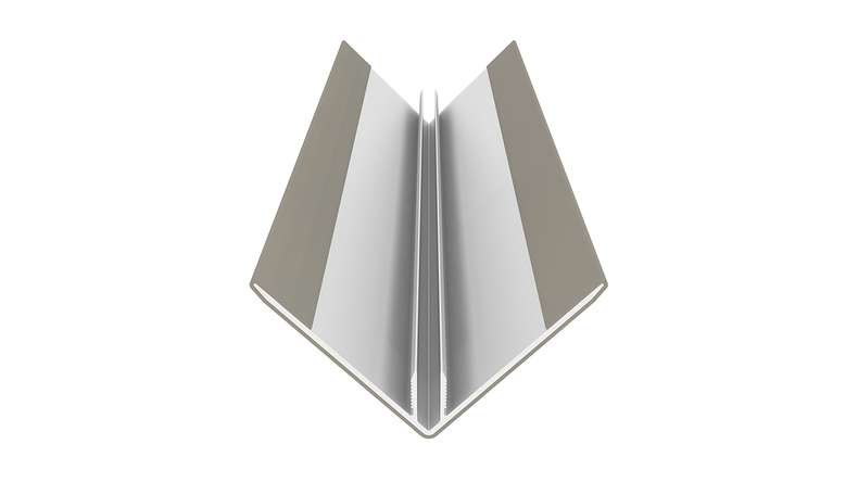 planeo LINEA - Alu CoEx Außeneckprofil Hellgrau 3000 x 66 x 66 mm