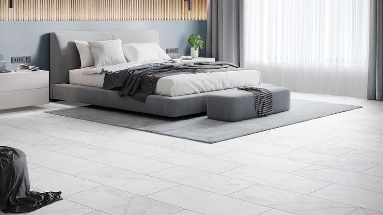 planeo Rigid Klick Vinyl - Stone Marmorata Chiara Matt | Trittschalldämmung integr. (100P1004MT)