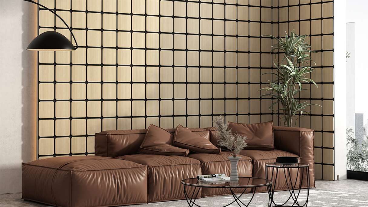 Skaben Akustikpaneele SilentWall - Quadrat Eiche Natur Hell - 60 x 58,5 cm