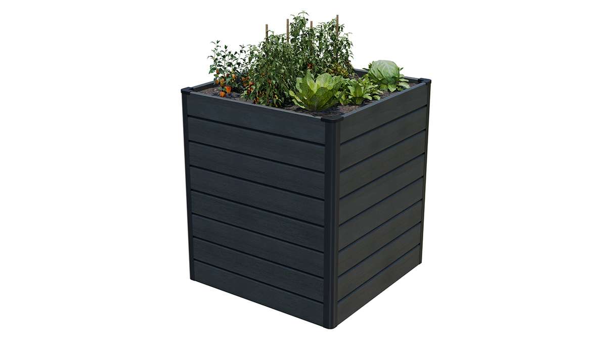 planeo BPC-Rhombus Hochbeet Cube - Steingrau co-ex. 70 x 70 x 79 cm