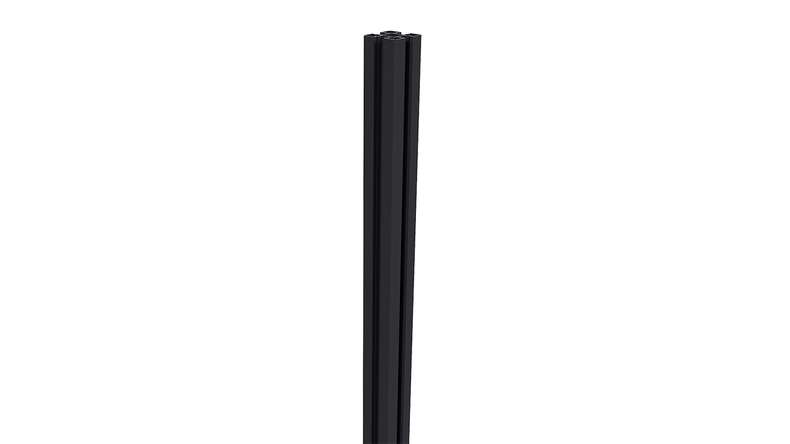 planeo Aluminium Pfosten zum Einbetonieren - Schwarz 8 x 8 x 240 cm inkl. Pfostenkappe