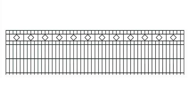 planeo Doppelstab Schmuckzaun Karree 6/6/6 RAL 7016 Anthrazit