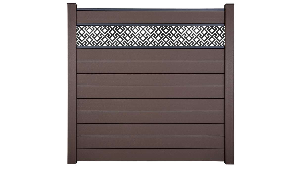 planeo Gardence Strong - BPC-Steckzaun Abstract Terra 180 x 180 cm