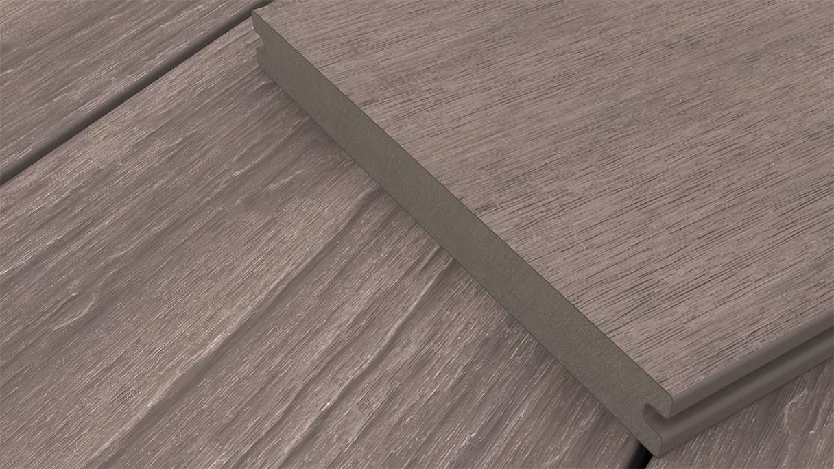 planeo MAXLine Antik - 3m WPC CoEx ummantelte XL Terrassendiele Massiv - Grau rustikal strukturiert/glatt gebürstet
