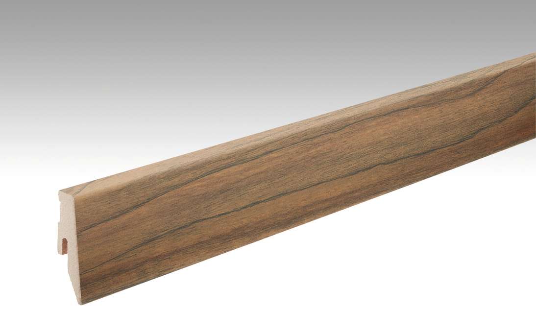 MEISTER Sockelleisten Fußleisten Nussbaum 211 - 2380 x 60 x 20 mm (200005-2380-00211 - 693823211)