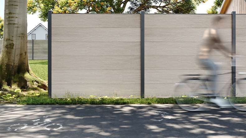 planeo Gardence Simply - PVC-Steckzaun Quadratisch Sheffield Oak
