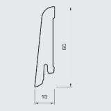 Wicanders Sockelleisten - Folienummantelte MDF-Leise - Eiche Alaska - 15x60x2400 mm (RW70056)