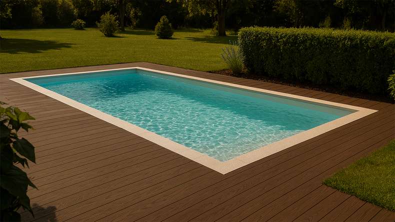 planeo Holzterrasse Massivdiele Thermo Esche Dunkel beidseitig glatt - 1.5m
