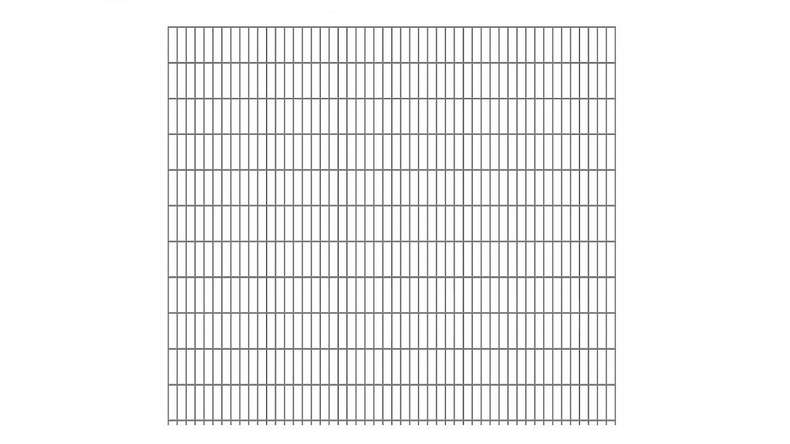 Doppelstabmattenzaun leicht 6/5/6 Feuerverzinkt - 2230 x 2510 mm