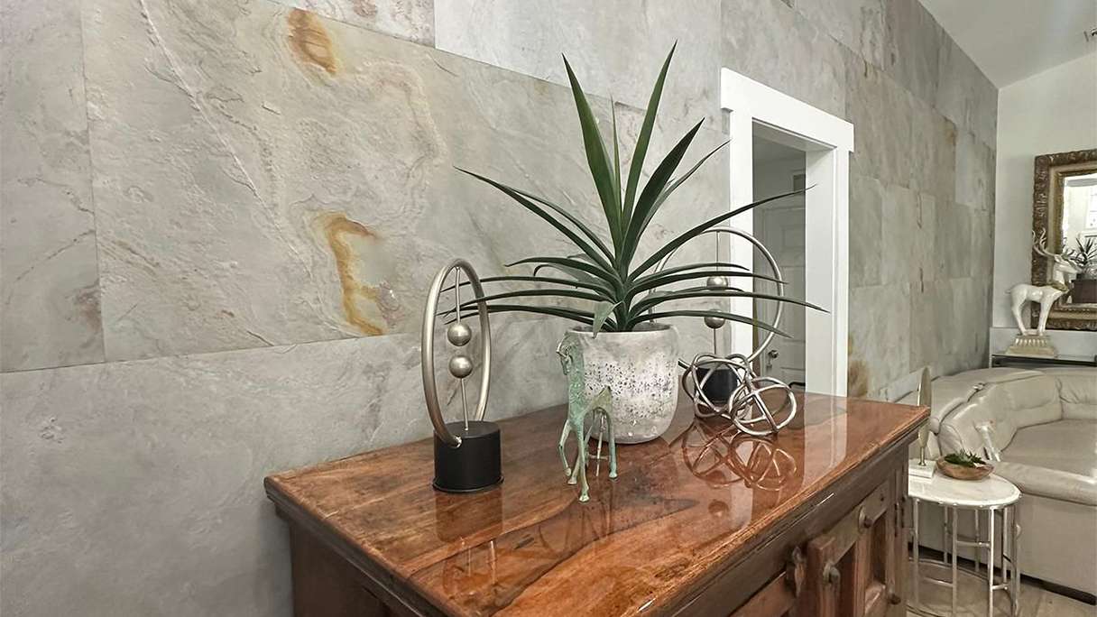 planeo EVOLITH Slate&Stone - Naturstein Wandverkleidung Bianco Pure 1220 x 610 mm