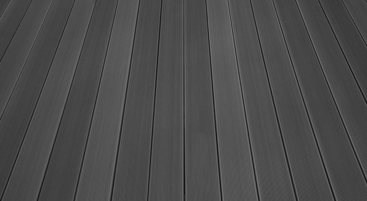 Komplett-Set TitanWood 3m Massivdiele Rillenstruktur dunkelgrau 21m² inkl. Alu-UK