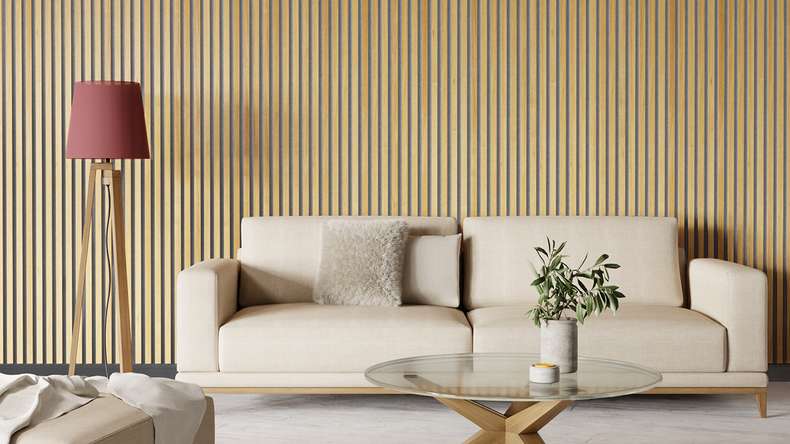 Skaben Akustikpaneele SilentWall Pro - Eiche Hellbraun - 250 x 60 cm