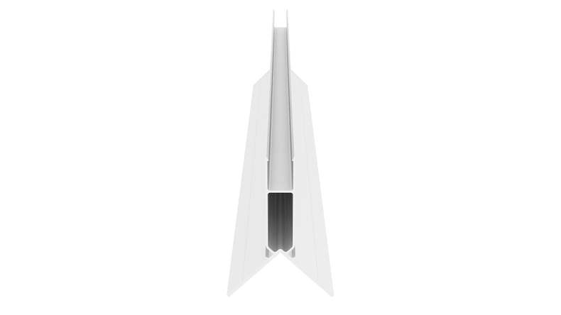 planeo LINEA - Alu CoEx Außeneckprofil Dunkelgrau 3000 x 66 x 66 mm