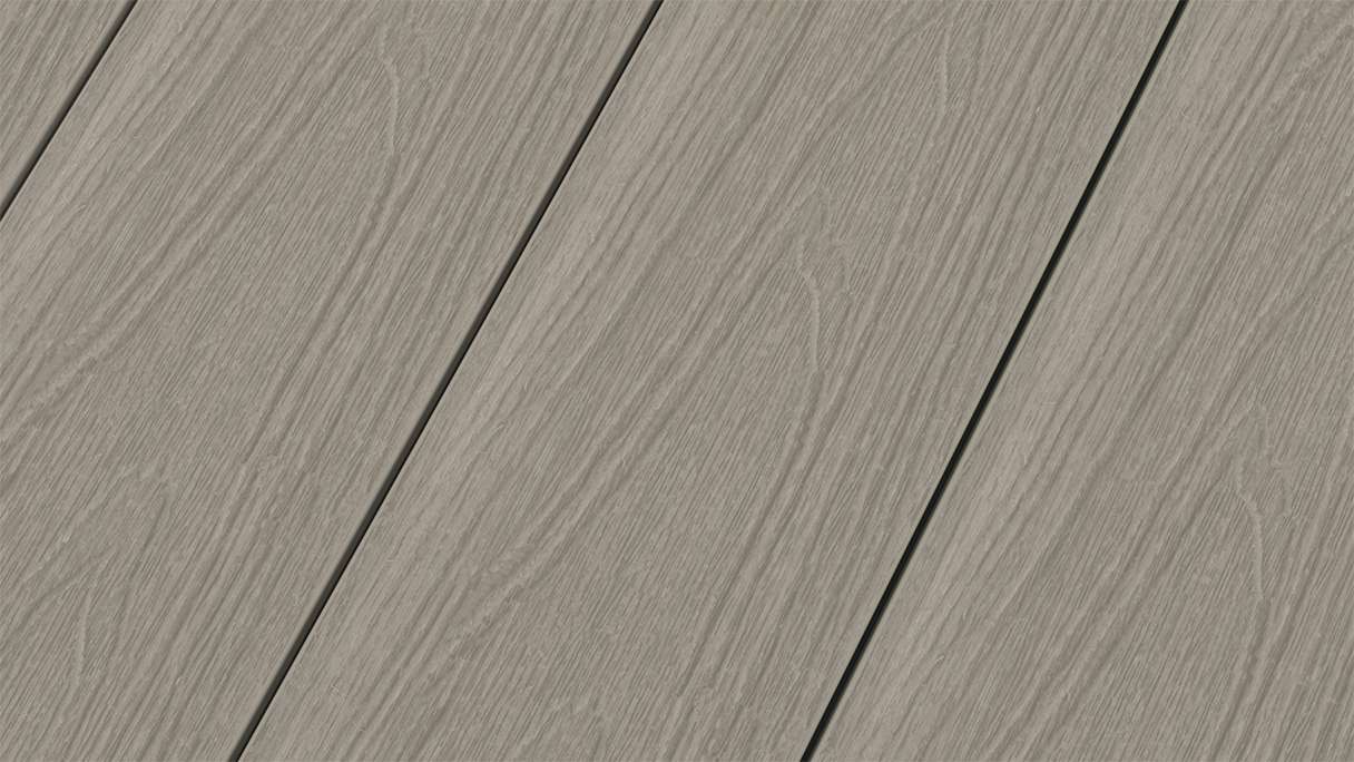 planeo MAXLine Nature - 3m WPC CoEx ummantelte XL Terrassendiele Verbundprofil leicht - Hellgrau strukturiert/glatt gebürstet