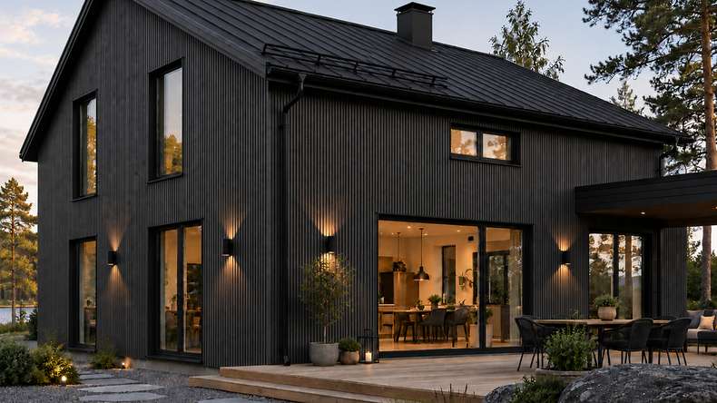 planeo NOVA - WPC CoEx Rhombusleiste Fassadenverkleidung Black 2.90 m