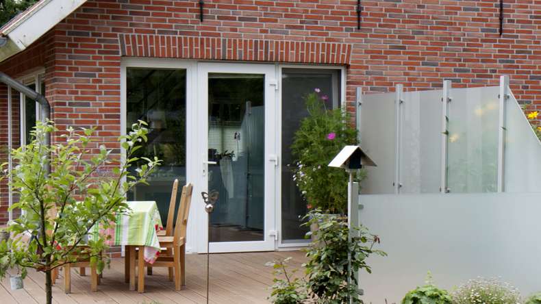 planeo Gardence Flair - Glas-Sichtschutz Waagerecht 180 x 90 cm