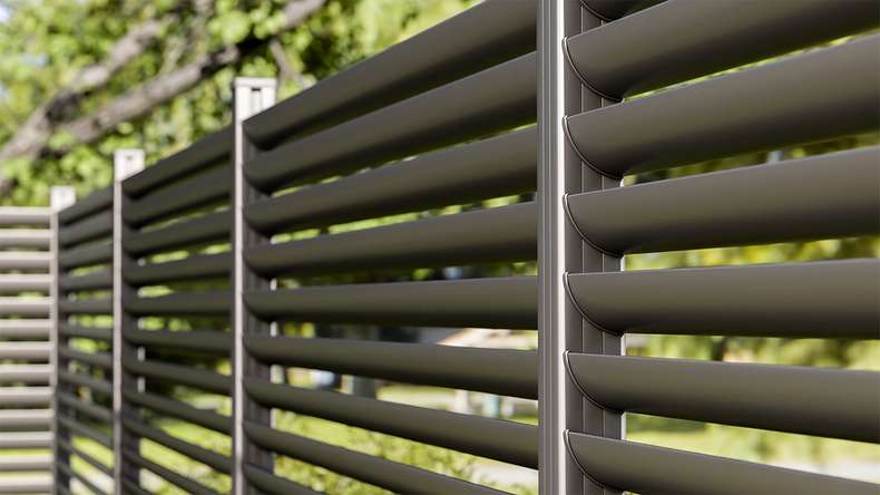 planeo Gardence Metallic Ellipse - Alu-Gartenzaun Quadratisch Anthrazit | DB703