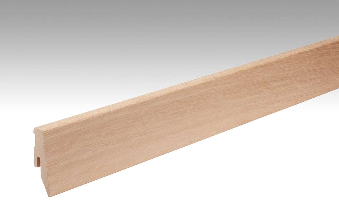 MEISTER Sockelleisten Fußleisten Eiche weiß 1068 - 2380 x 60 x 20 mm (200049-2380-00R01 - 103023R01)