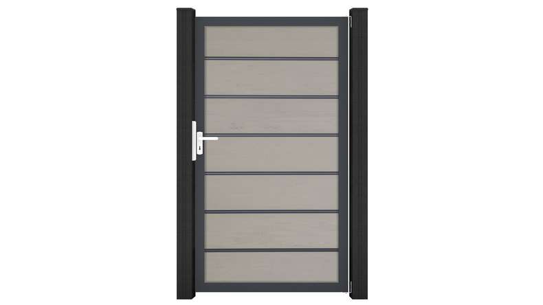 planeo Gardence Deluxe - BPC-Universaltor Bi-Color Sand mit Anthrazit-Alurahmen 100 x 180 x 4 cm