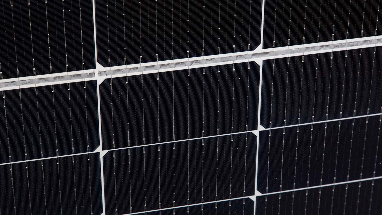 Schwarze Solarpanel Textur