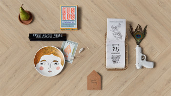 planeo Laminat Fischgrät - Küstensand | Synchronprägung (LAMF-221)