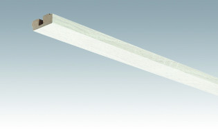 MEISTER Sockelleisten Deckenabschlussleisten Eiche weiß deckend 4069 - 2380 x 40 x 15 mm (200032-2380-04069 - 2600234069)