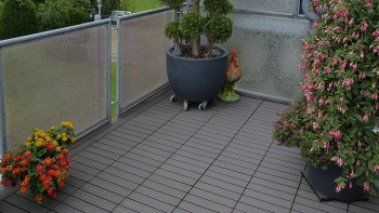 planeo WPC-Terrassenfliese anthrazit 30x30 cm - 6 Stk